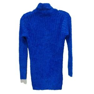 Only You Sweater Womens Medium Blue Cozy Soft Brushed Effect Pullover Turtleneck